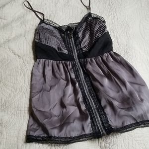 🌟10 FOR $30 Bellatrix Silver Satin Lace Camisole